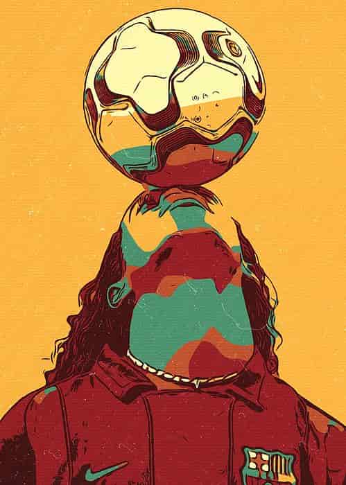 Ronaldinho Pinterest Illustration